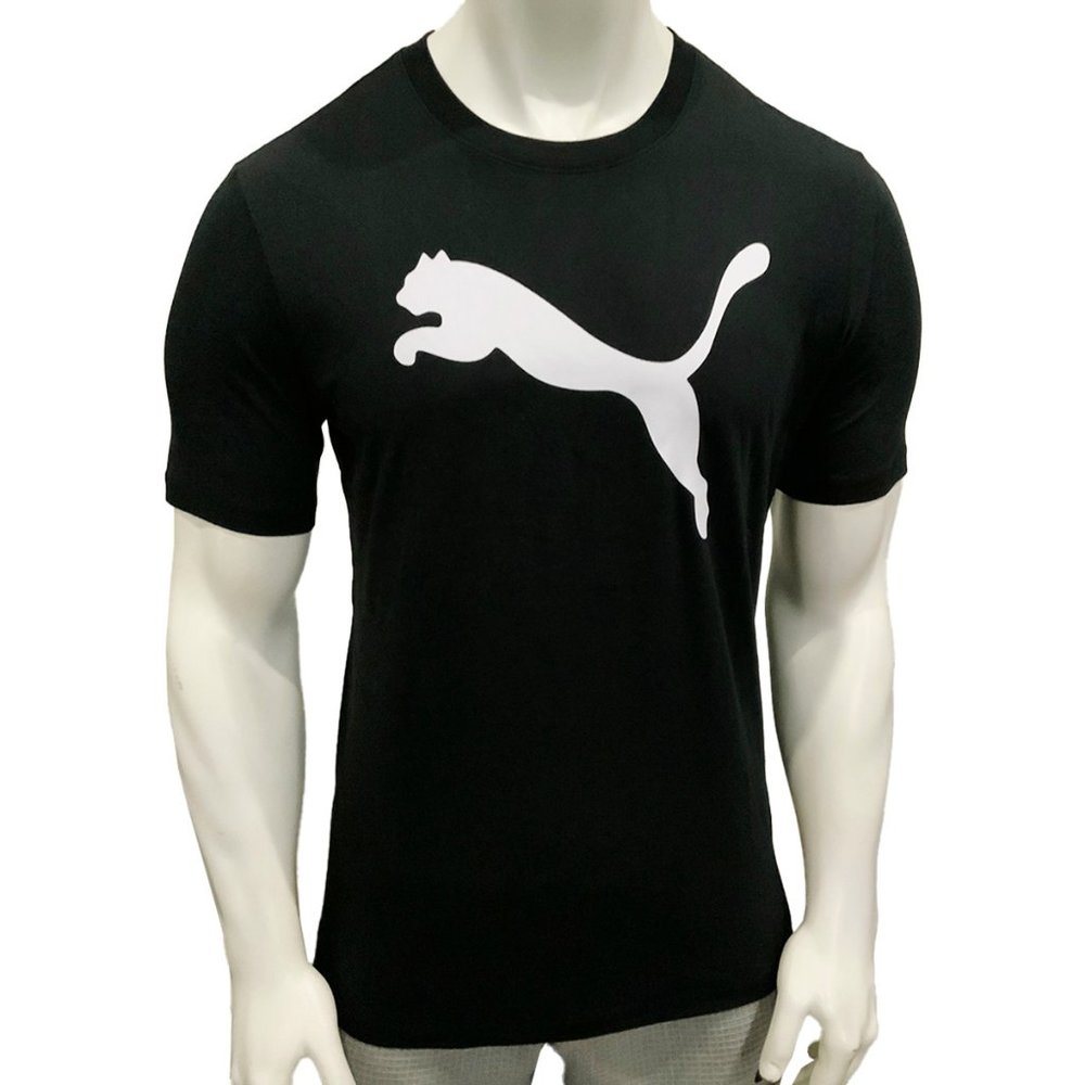 NWT PUMA MSRP $42.99 BIG CAT LOGO MEN BLACK CREW NECK SHORT SLEEVE T-SHIRT S 2XL